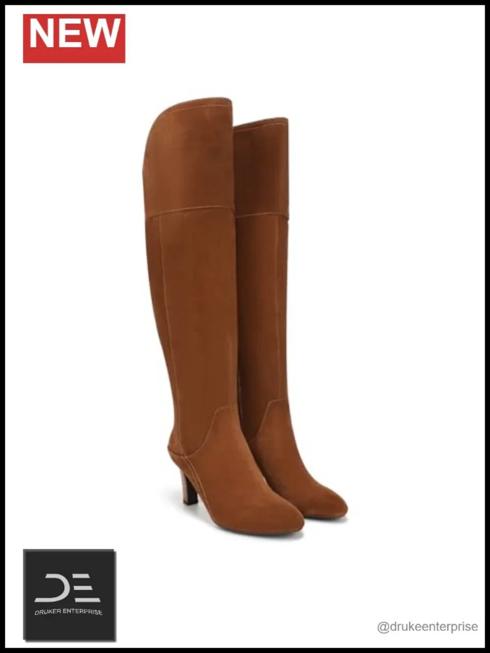 Naturalizer Yuko Over The Knee Boots Suede Leather Side Zip Block Heel